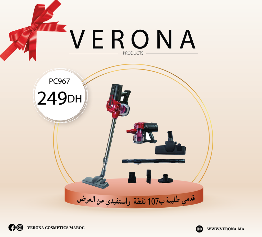 Sur une commande de 107points Aspirateur à 249DH