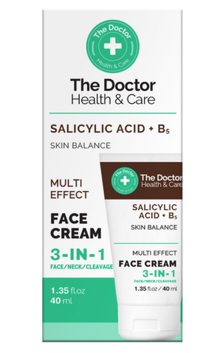 [TDR9336] Crème visage The Doctor Health &amp; Care 3 en 1 Acide salicylique + B5 40 ml