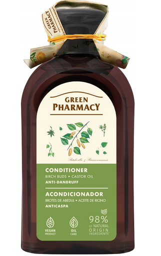[G4605] Après-shampoing antipelliculaire GREEN PHARMACY aux bourgeons de bouleau et à l'huile de ricin 350 ml
