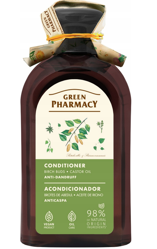 Après-shampoing antipelliculaire GREEN PHARMACY aux bourgeons de bouleau et à l'huile de ricin 350 ml