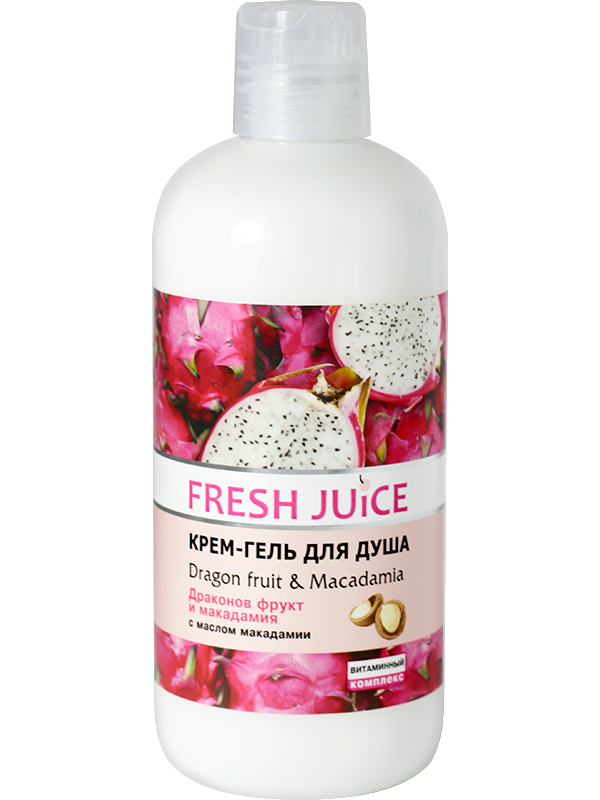 Fresh Juice Gel Douche Crémeux Dragon Fruit Et Macadamia 500ml